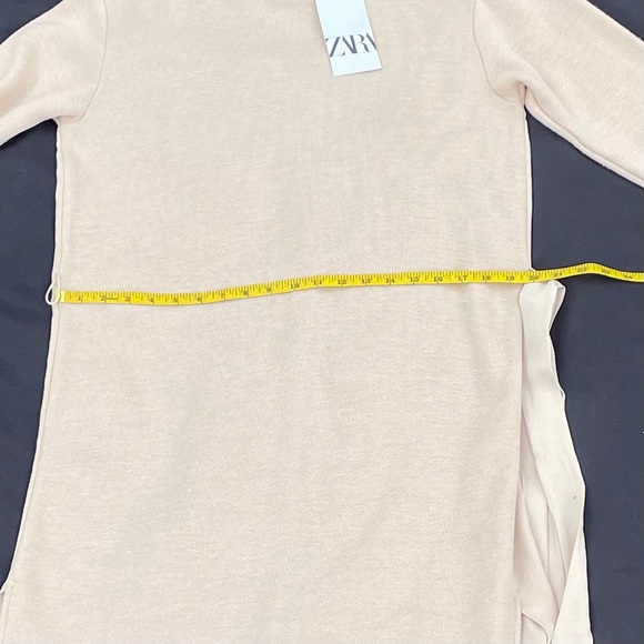 Zara Beige Knit Dress with a soft-touch belt Size Small - Picture 8 of 16